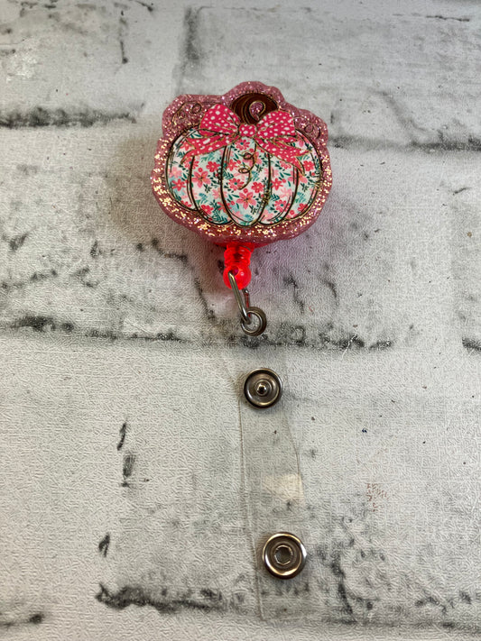 Pumpkin badge reel