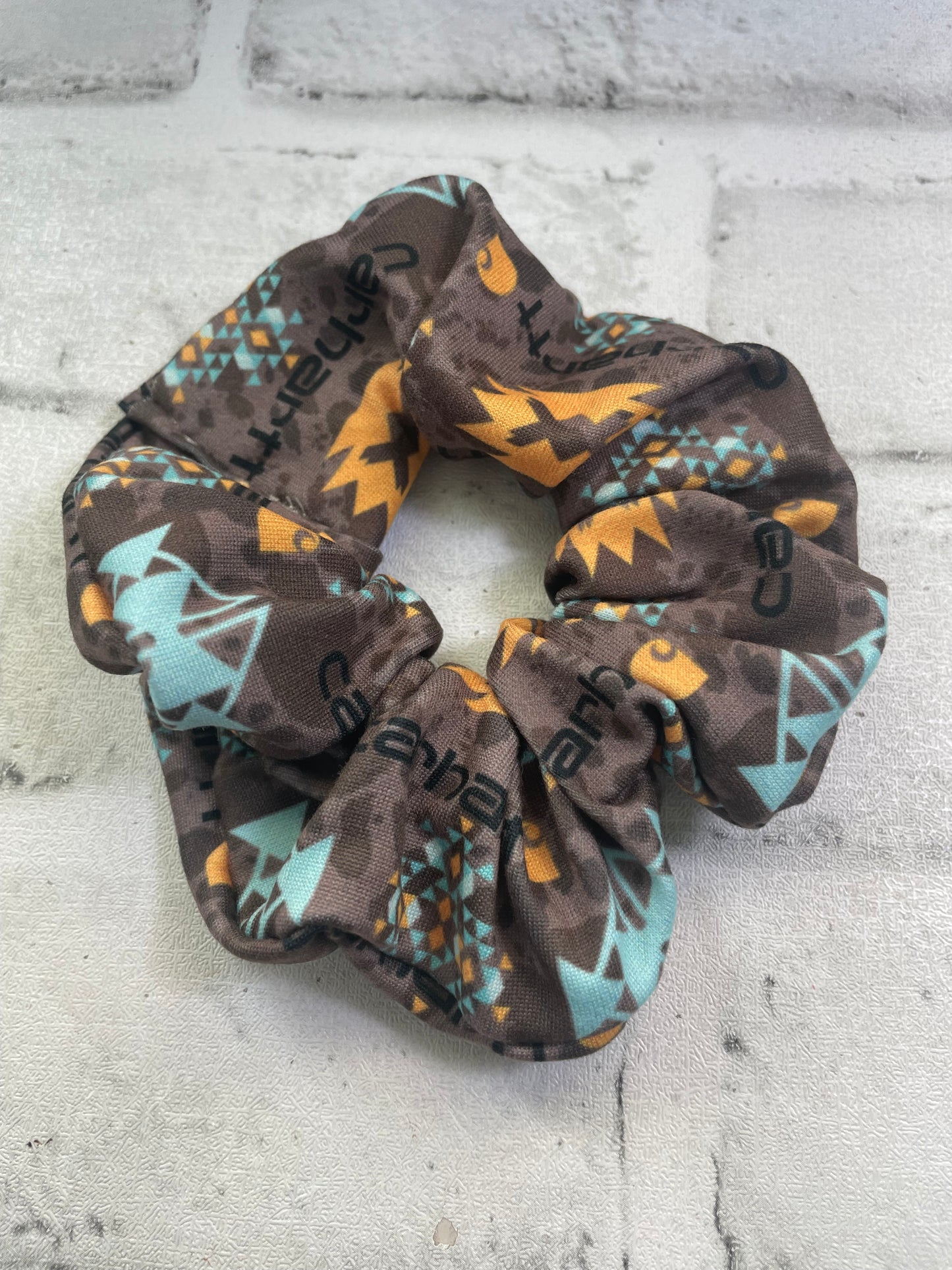 Brown cow workwear scrunchies💜