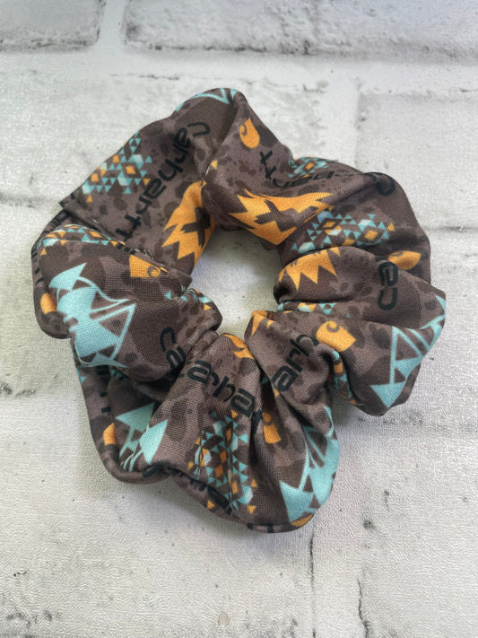 Brown cow workwear scrunchies🧡