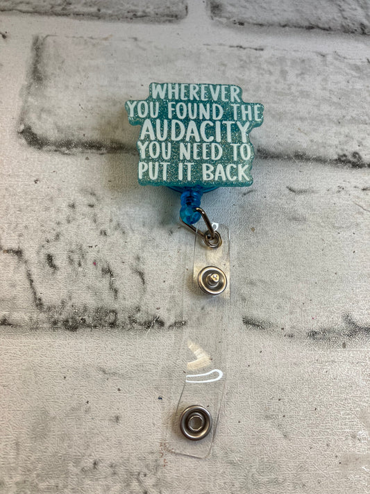 Audacity badge reel