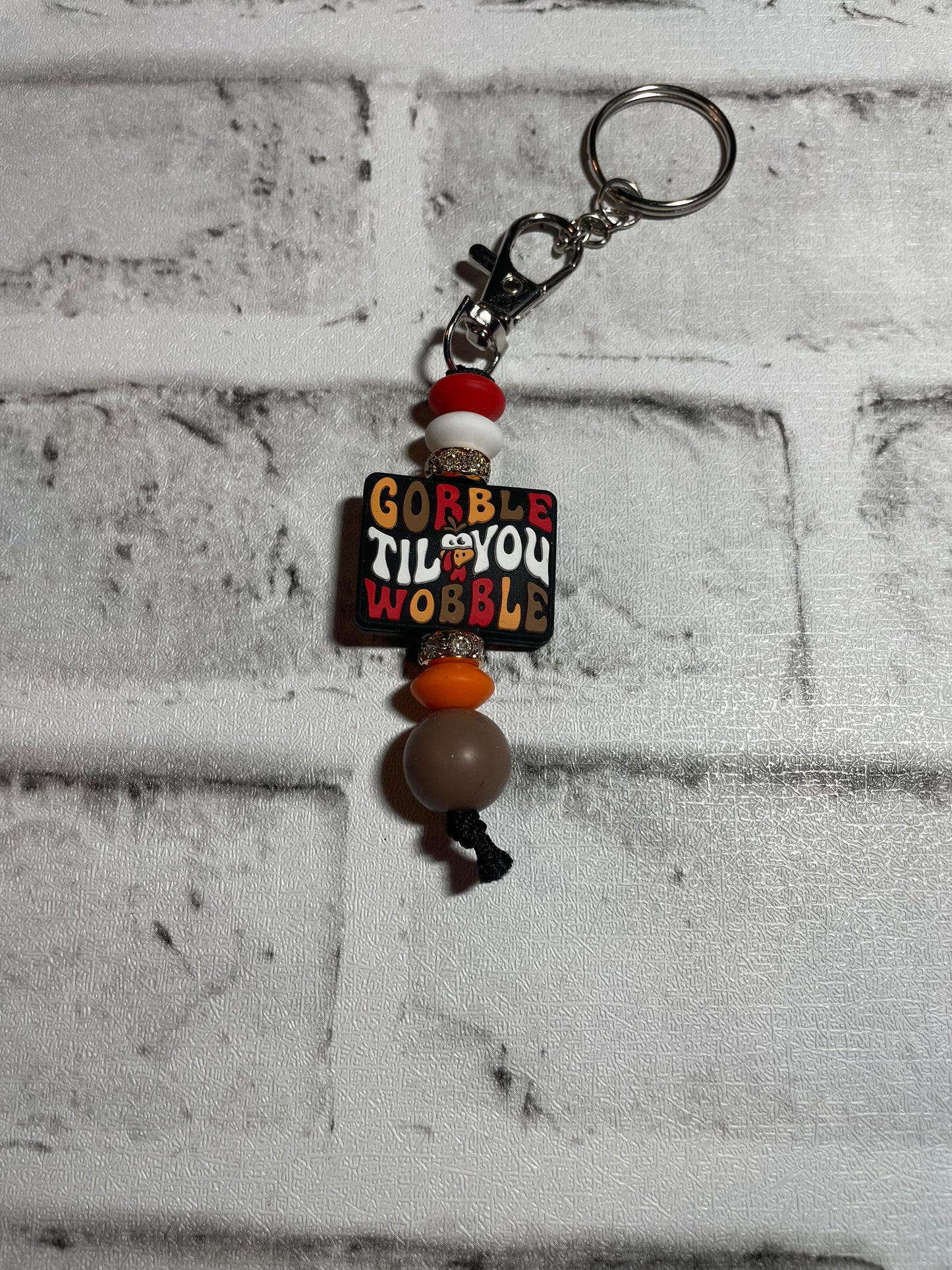 Gobble til you wobble keychain🩵