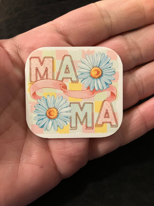 Blue pink mama stickers