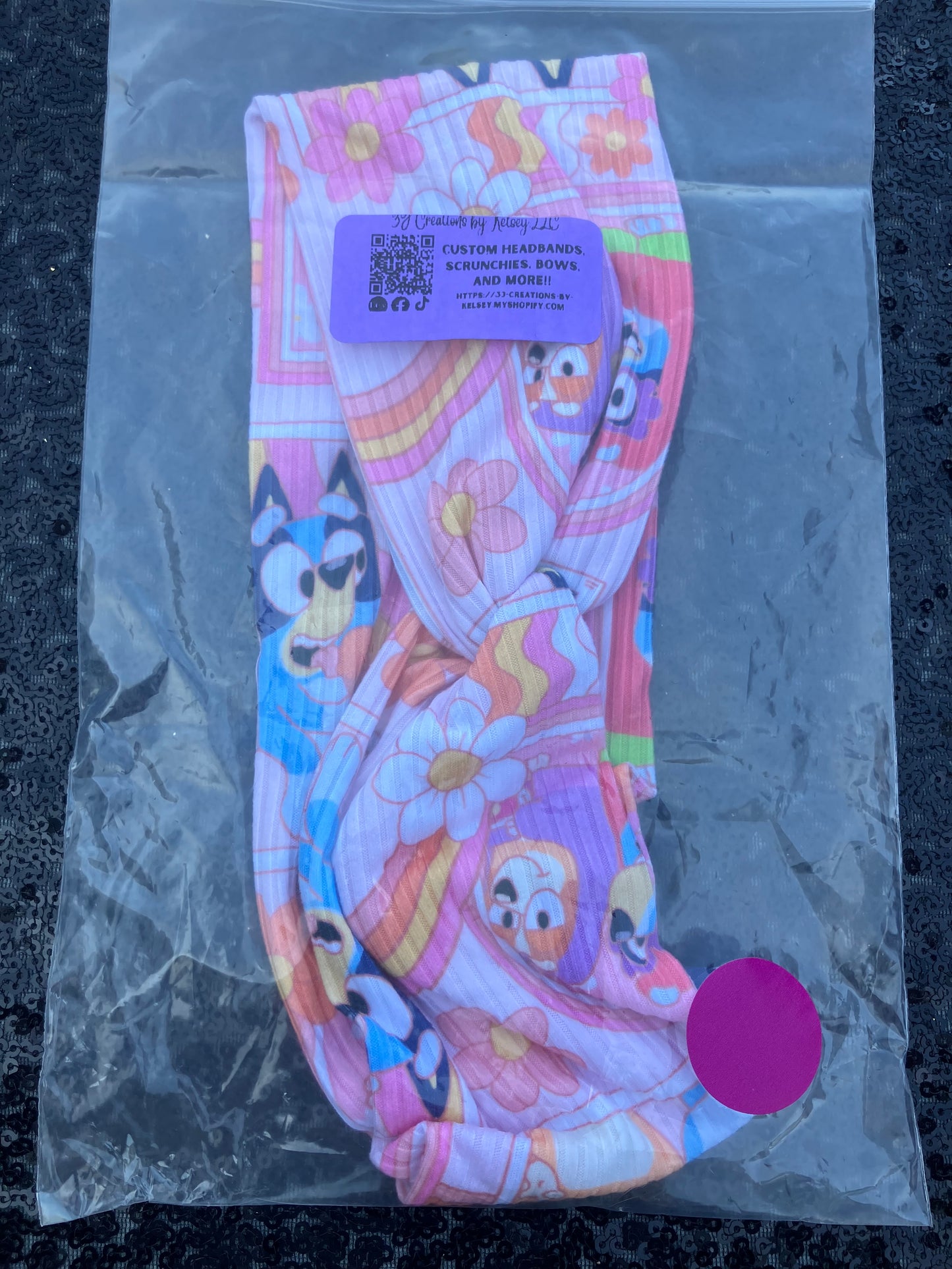 Blue dogs child headband