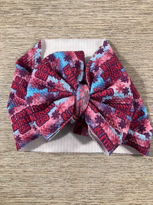 In my tantrum era toddler bow wrap