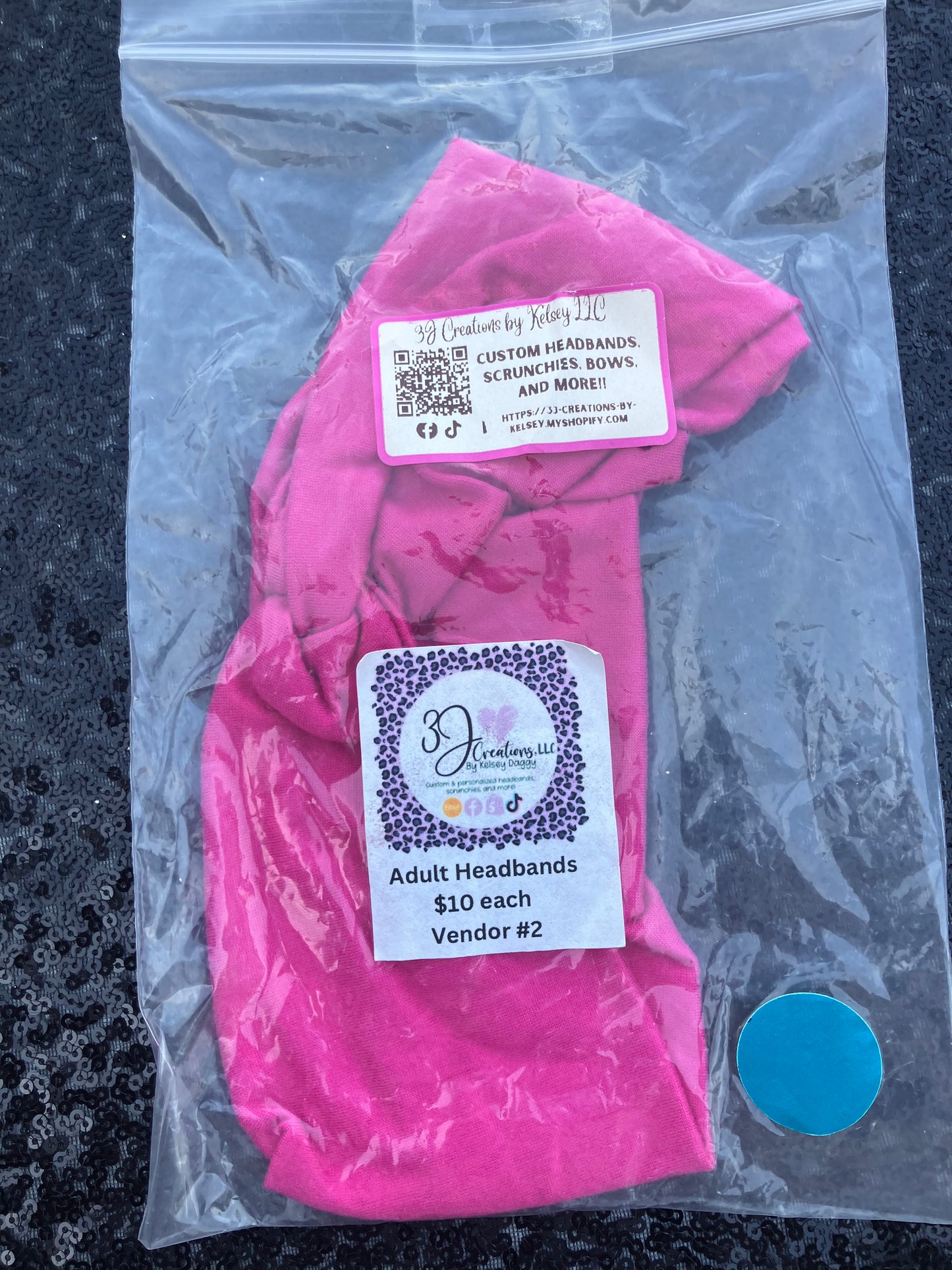 Bubblegum pink adult headband