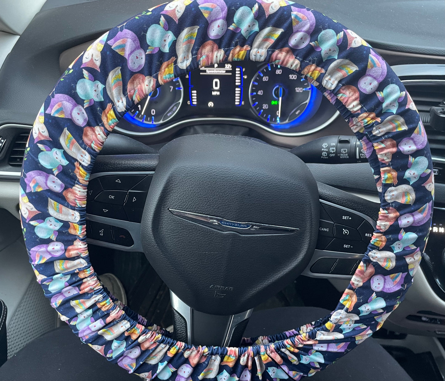 Owl steering wheel cover