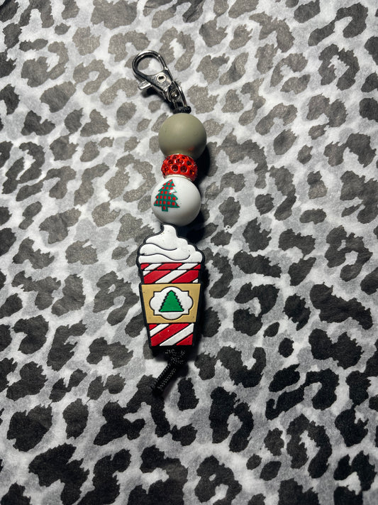 Winter coffee keychain