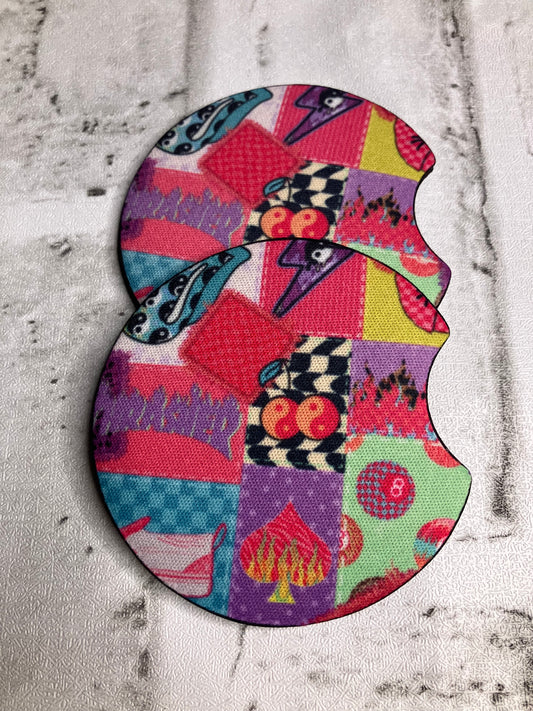 Bright thrasher car coasters
