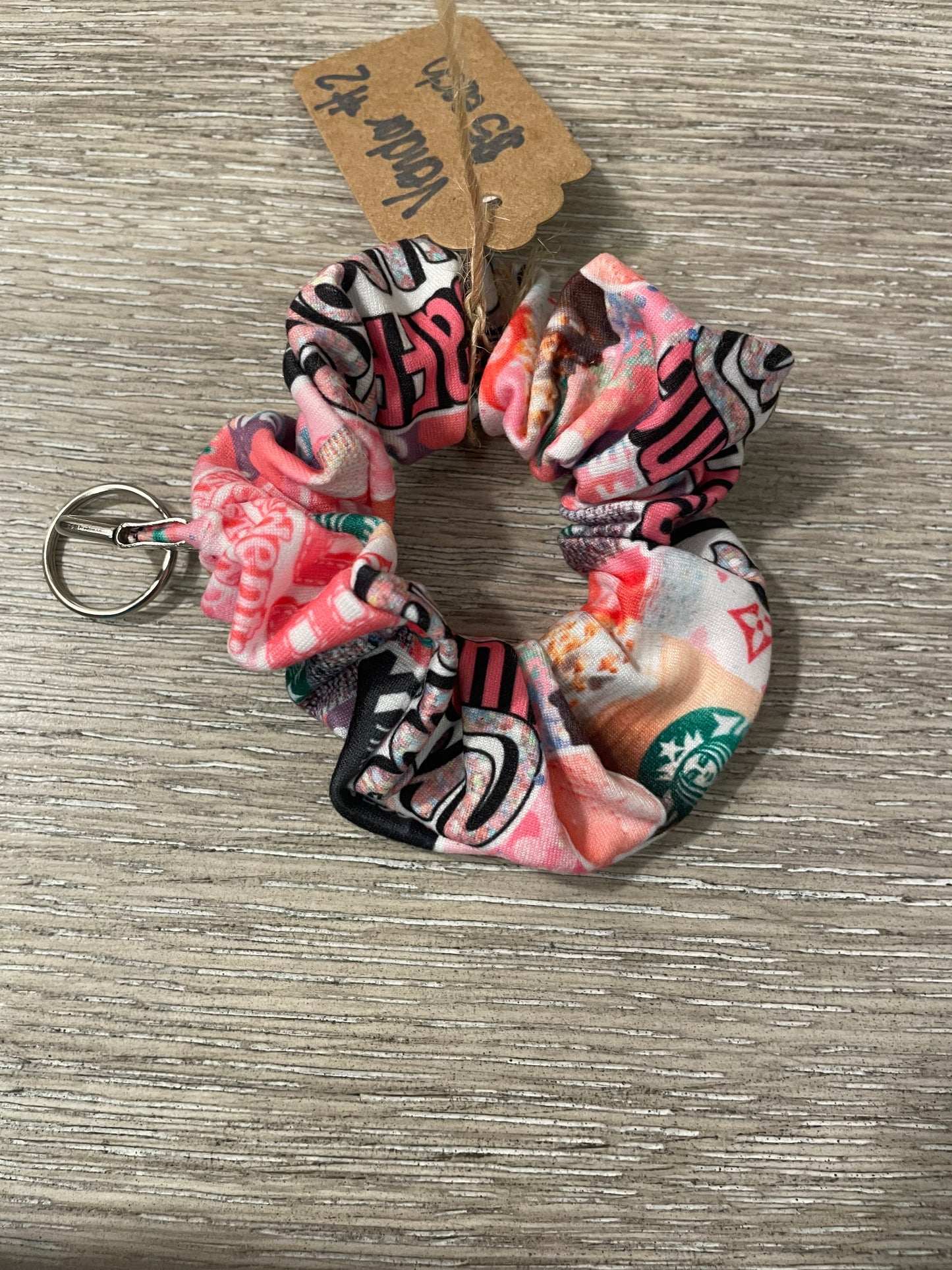 Coffees scrunchie keychain