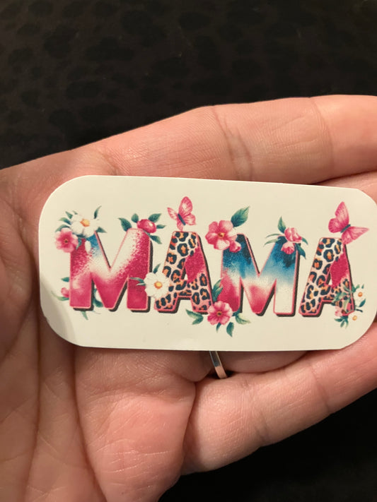 Mama pink butterfly stickers