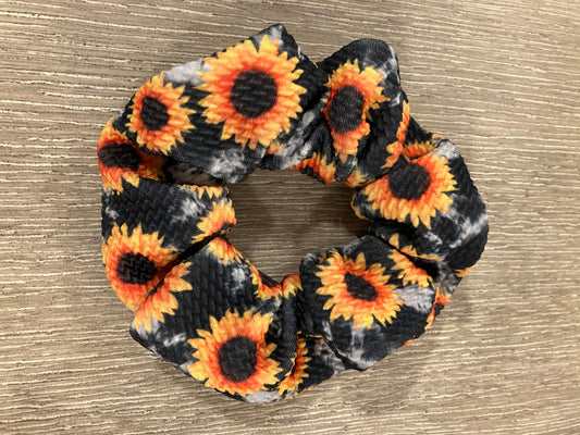 Sunflower cow scrunchies