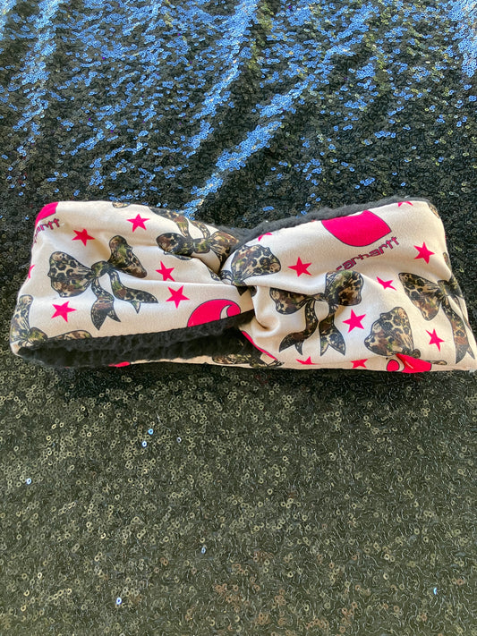 Camo bows workwear adult ear warmers