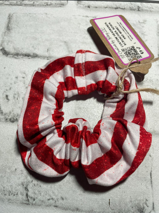 Red and white scrunchies