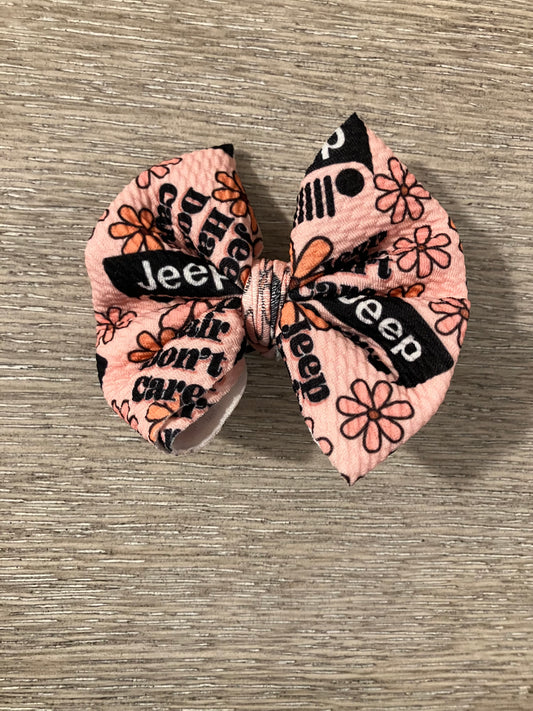 Pink off-road nylon bows