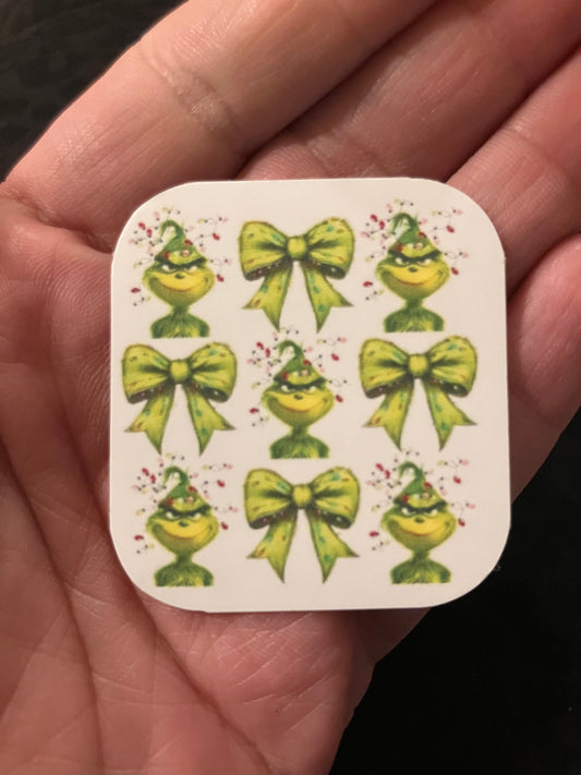 Mean guy bows stickers