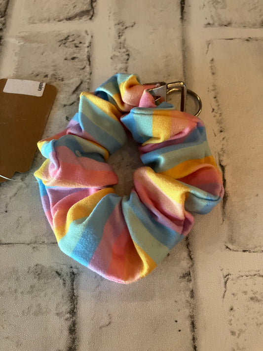 Rainbow scrunchie keychain