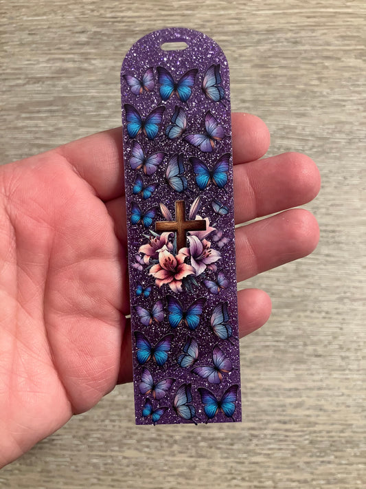 Purple butterfly bookmark