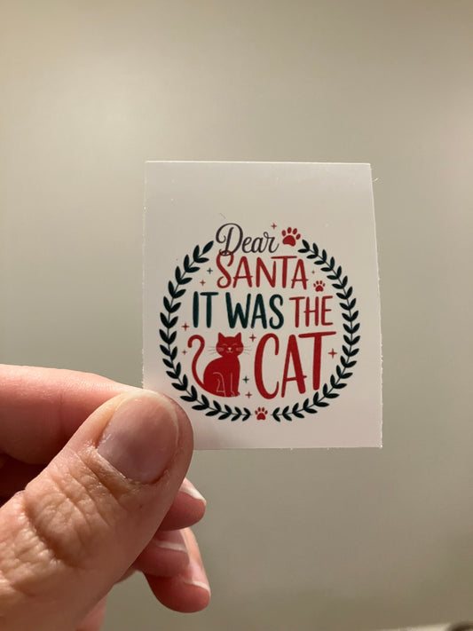 Santa it was the cat stickers