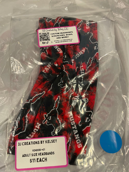 Mustangs adult headbands💛