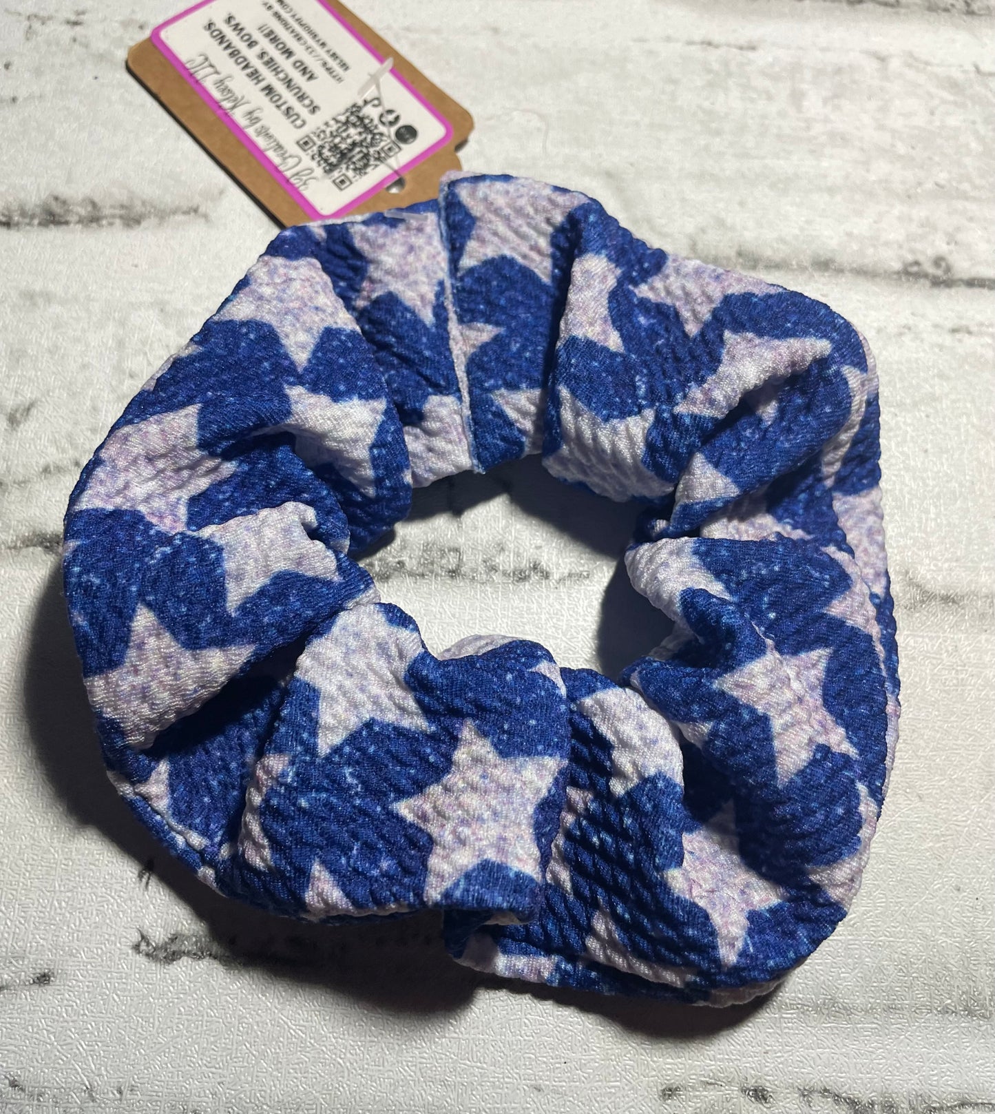 Blue stars scrunchies