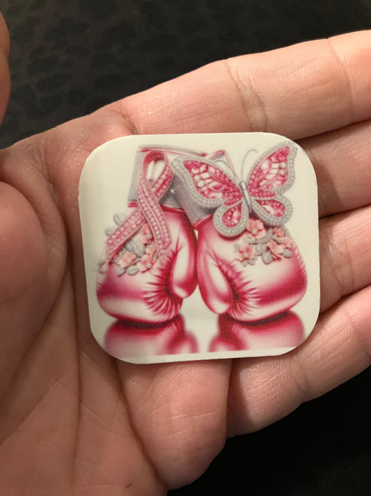 Pink boxing gloves stickers