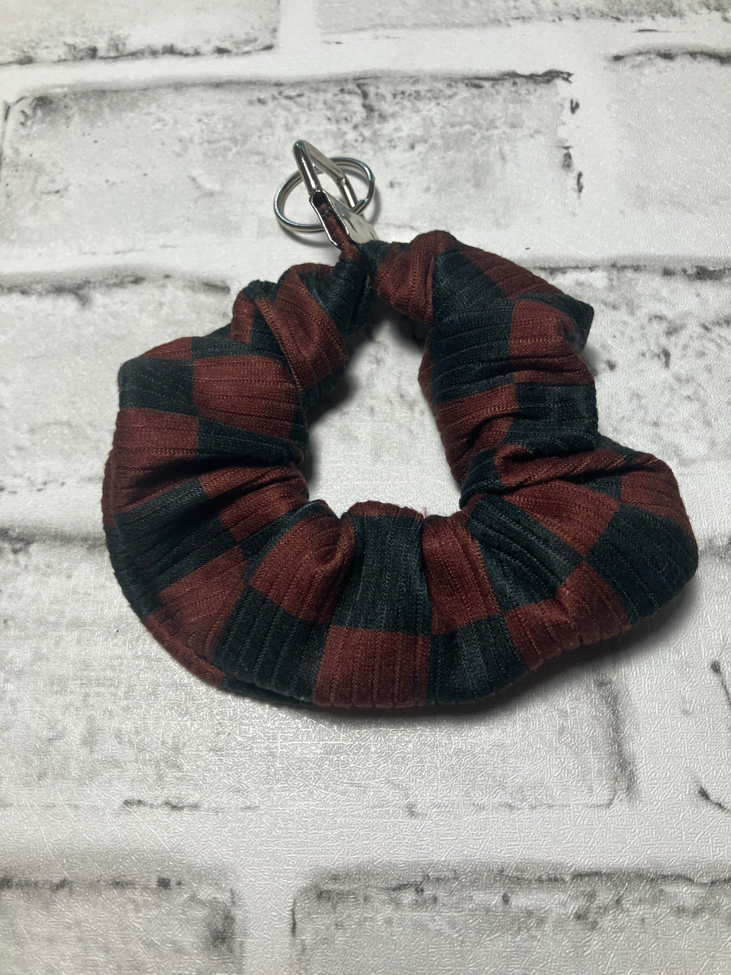 Black brown scrunchie keychains