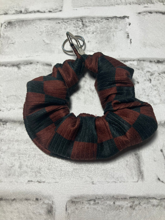 Black brown scrunchie keychains