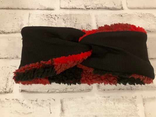 Black with buffalo plaid adult