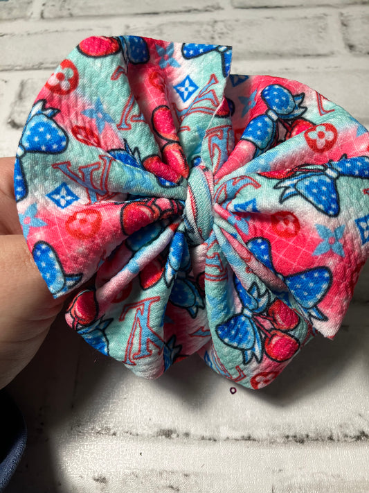 High end cherries clip bow