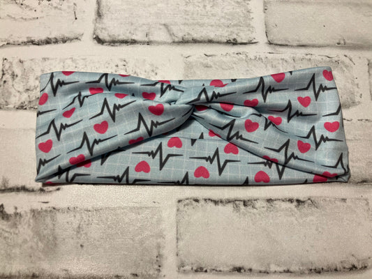Blue heartbeat adult headbands🪩
