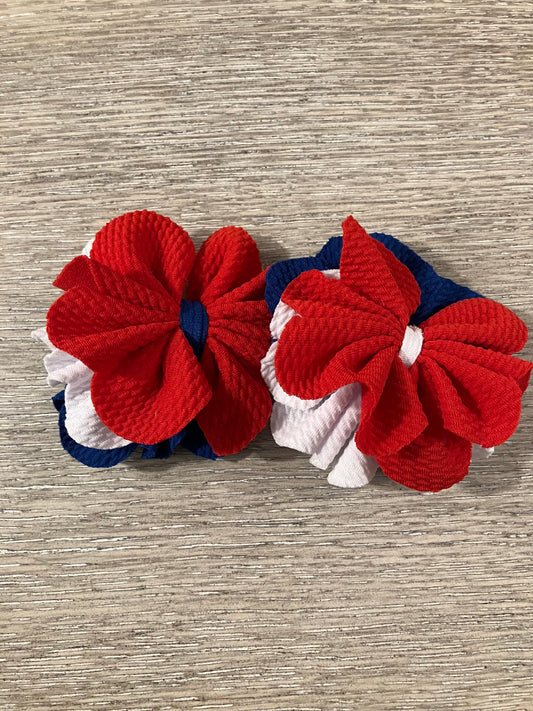 Red white blue flower piggies