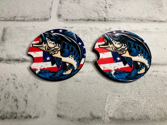 Fishing car coasters