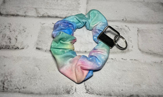 Galaxy rainbow scrunchie keychains⭐️