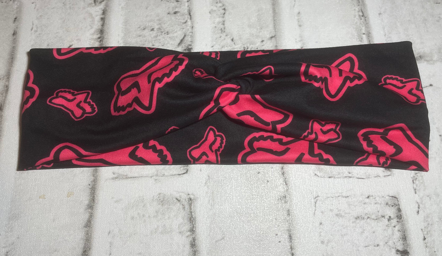 Pink racing headbands adult