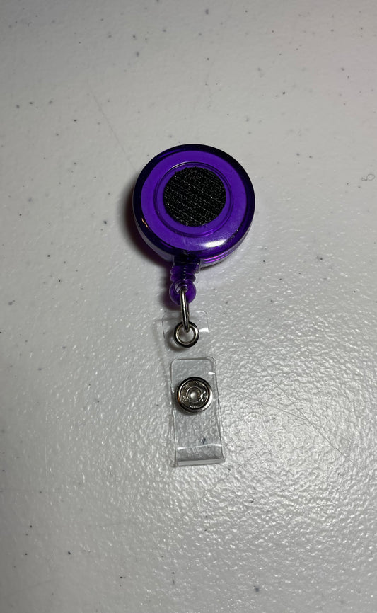 Purple badge reel base