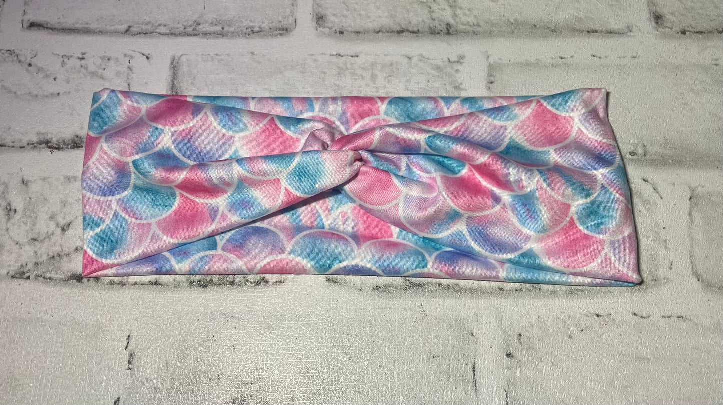 Pastel mermaid headbands adult