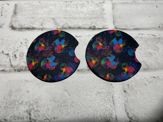 Galaxy mouse car coasters🩵