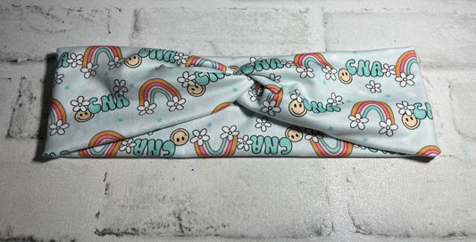 CNA rainbow adult headband💚