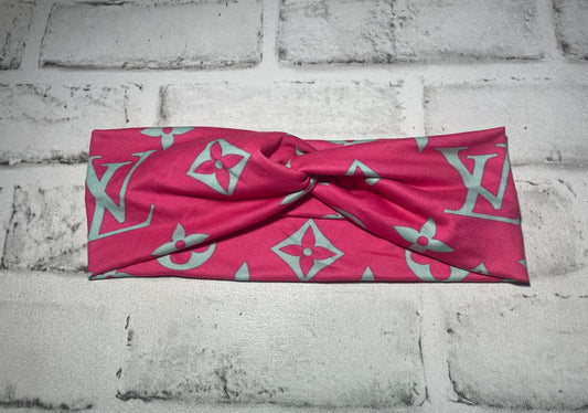 Pink  teal high end child headbands