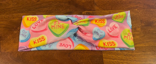 Conversation hearts adult headbands