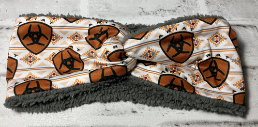 Aztec blue collar adult ear warmer