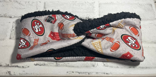 49ers ear warmer adult twist