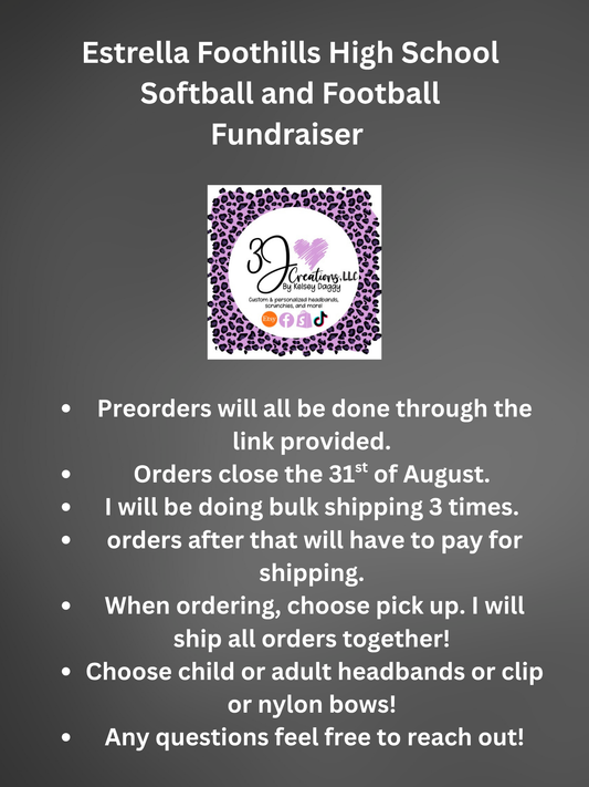 Estrella Foothills flag football nylon bows