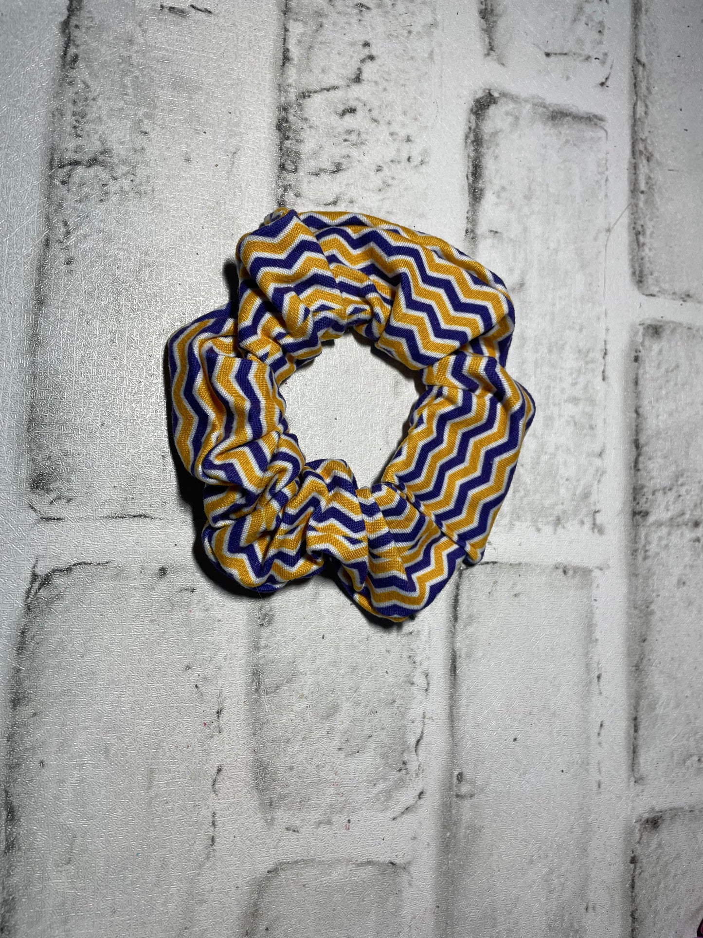 Gold/purple chevron scrunchies⭐️