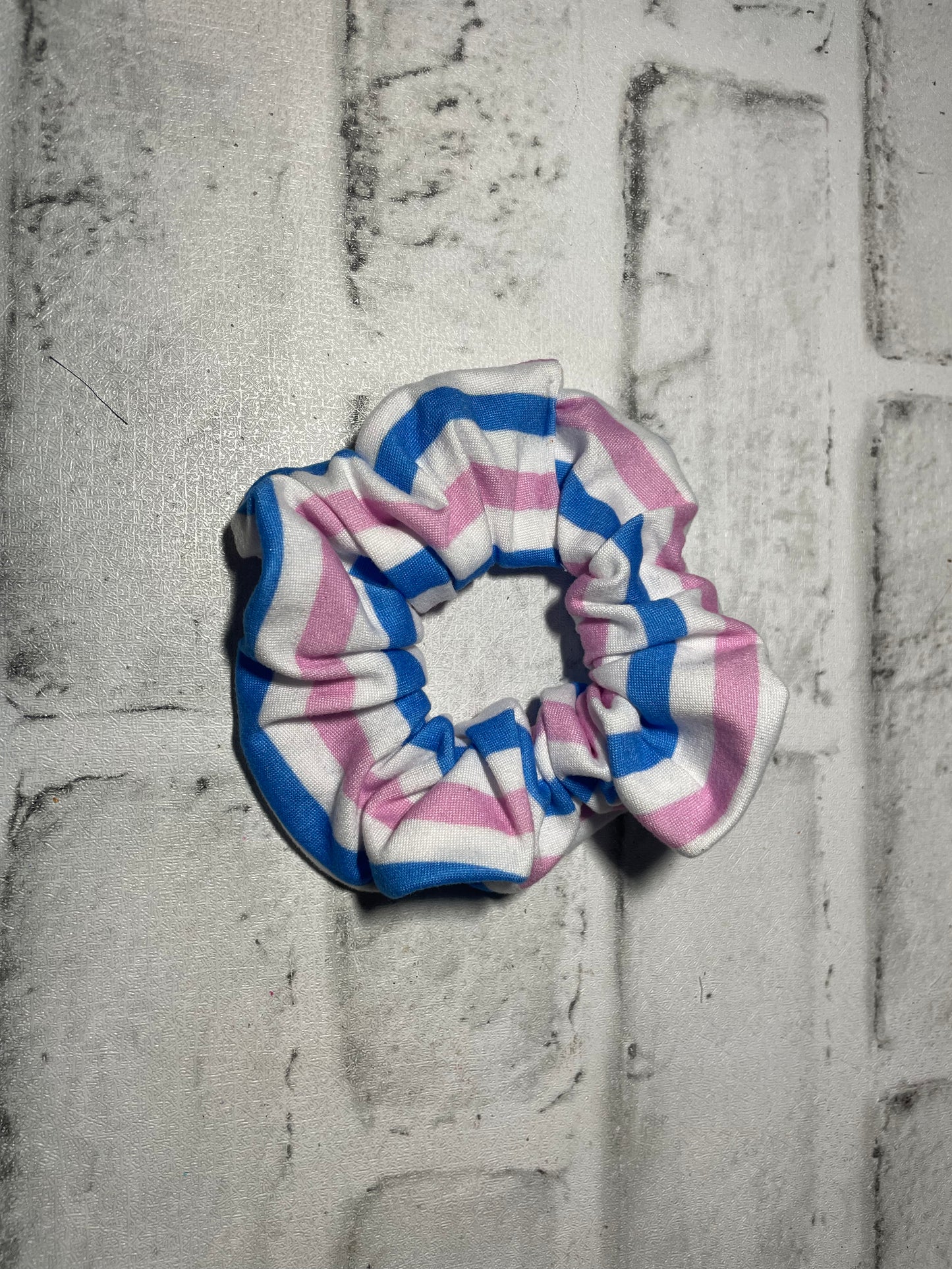 Pink/blue scrunchies