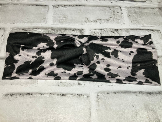 Black cow adult headbands