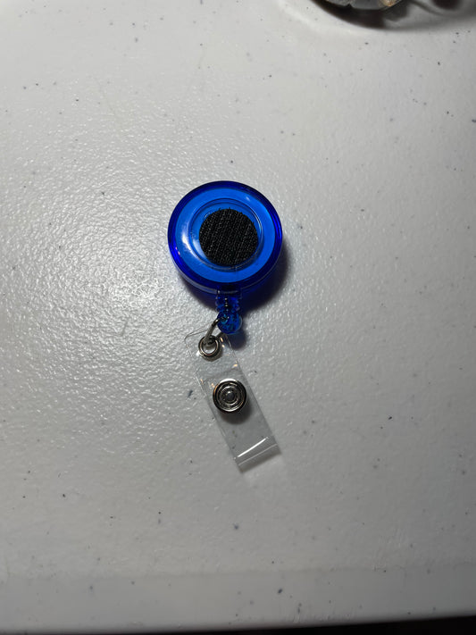 Royal blue see through badge reel base