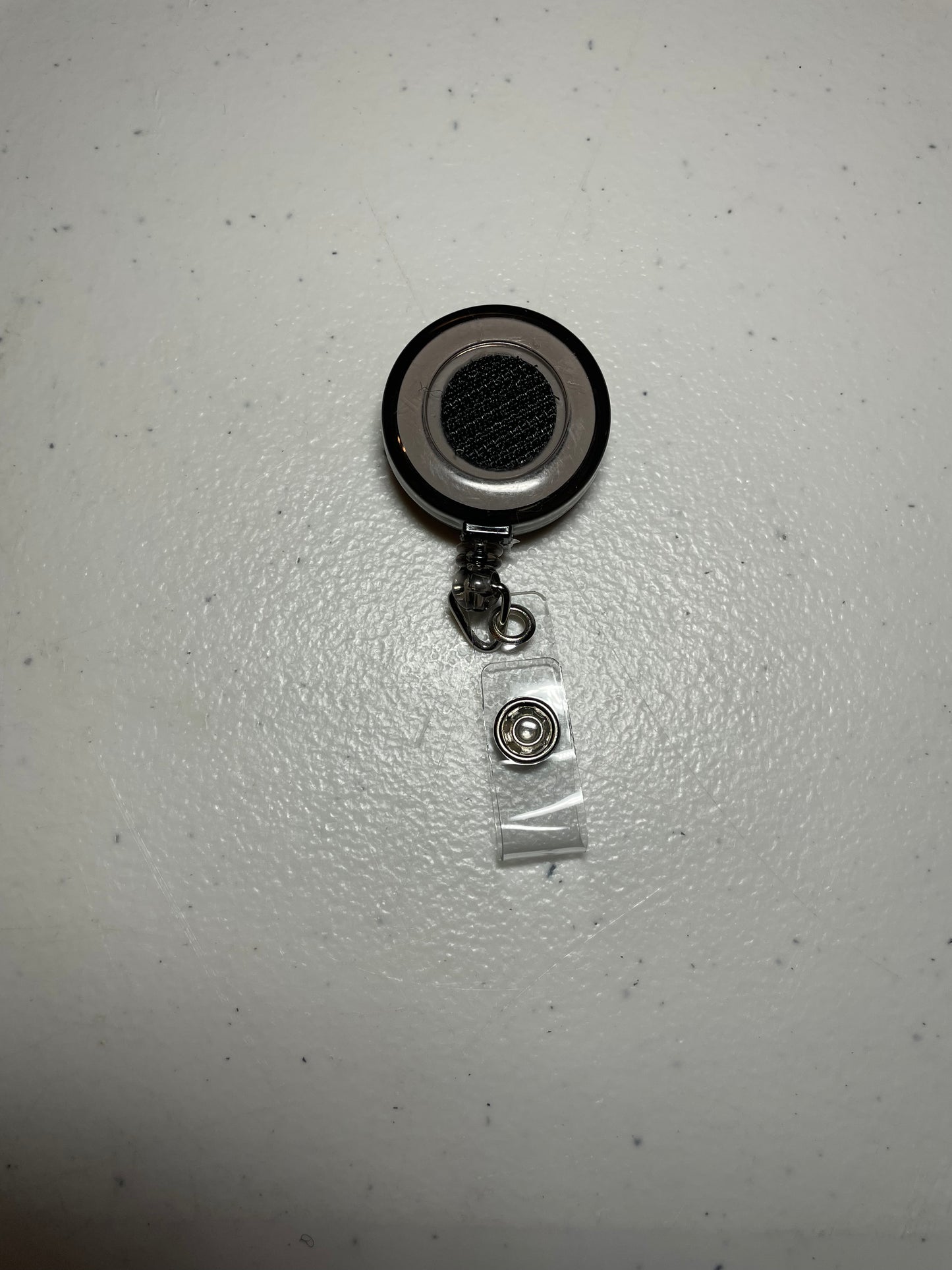 Black clear badge reel base