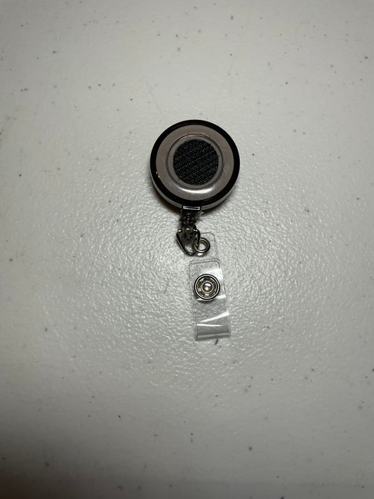 Black clear badge reel base