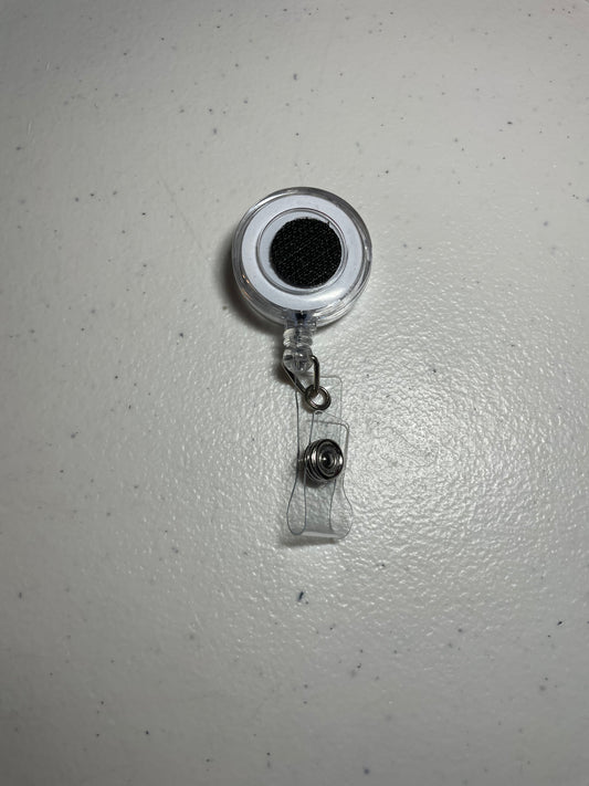 Clear badge reel base